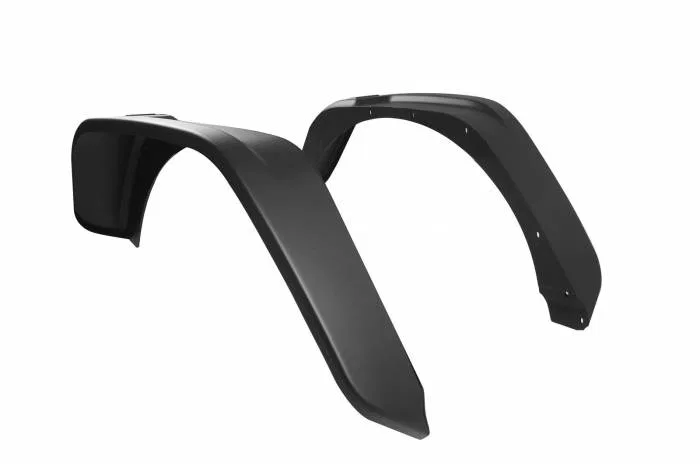 81-21106 – PARAMOUNT Fender Flare, Smooth Style Textured Powder Coated Black Steel Set Of 2